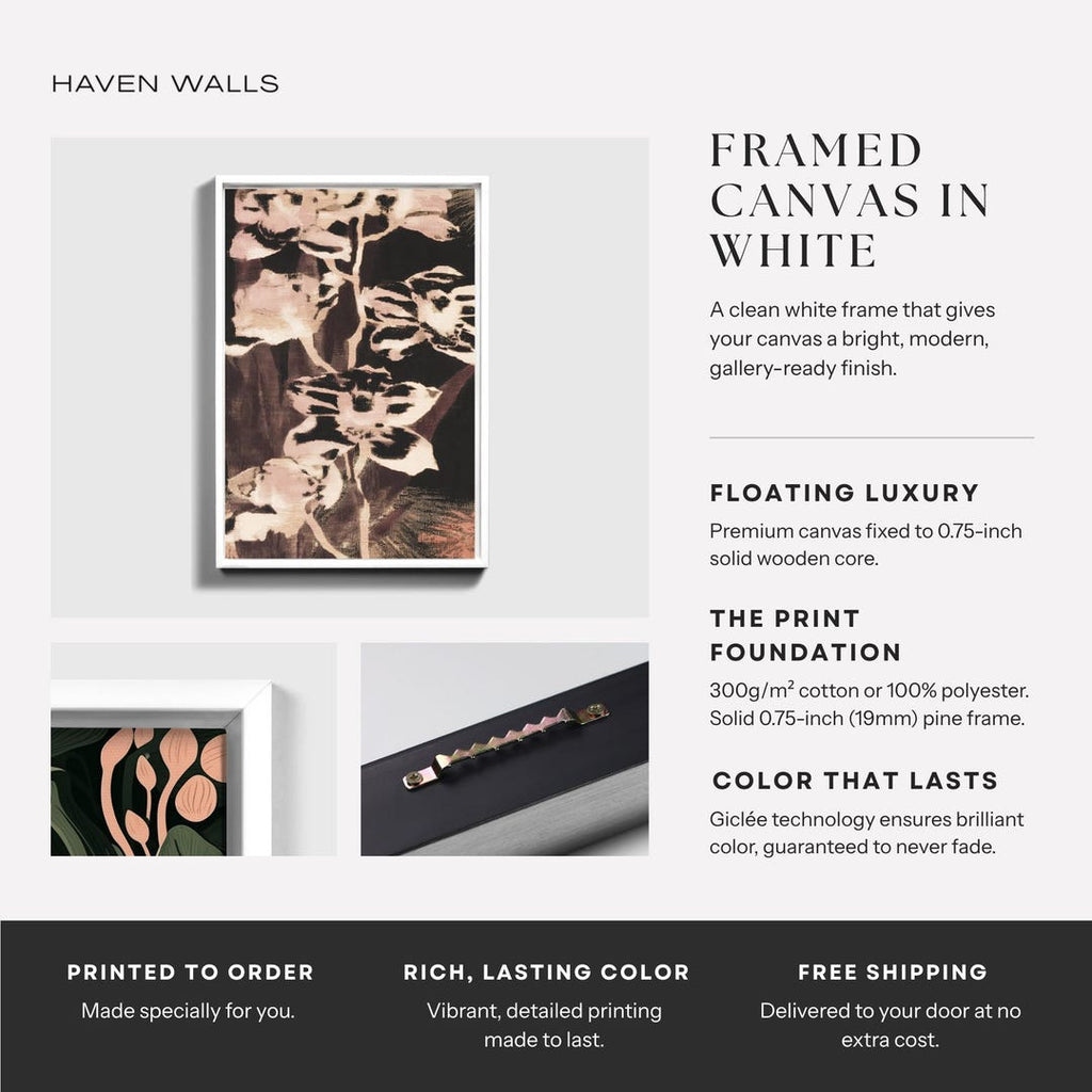 Moody Orchid Floral Canvas - Haven Walls