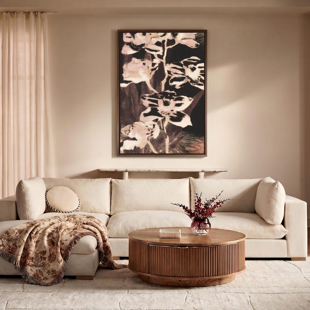 Moody Orchid Floral Canvas - Haven Walls