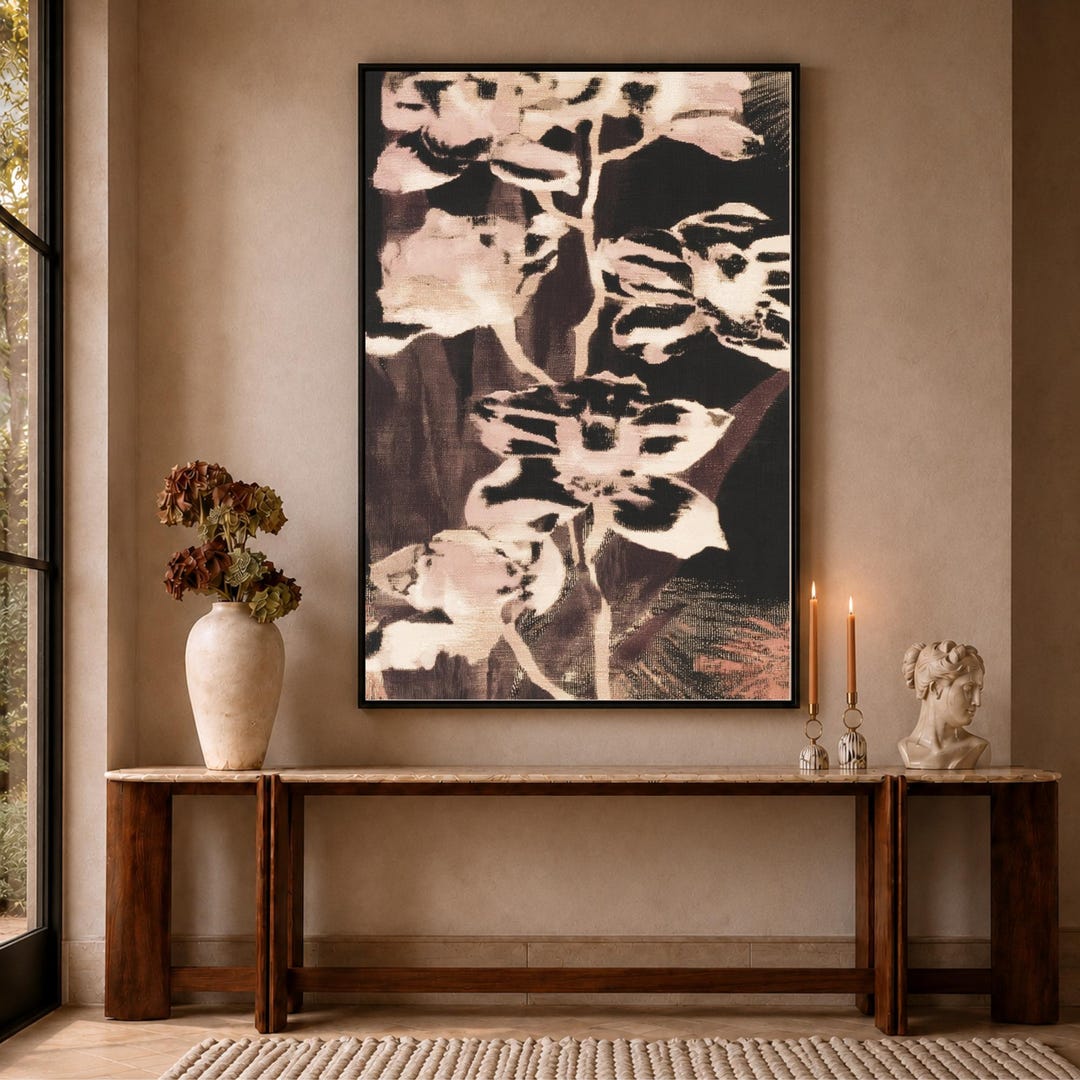 Moody Orchid Floral Canvas - Haven Walls