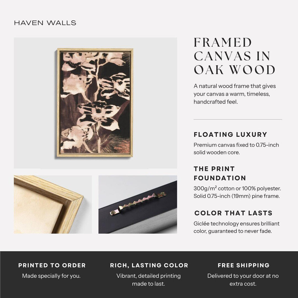 Moody Orchid Floral Canvas - Haven Walls