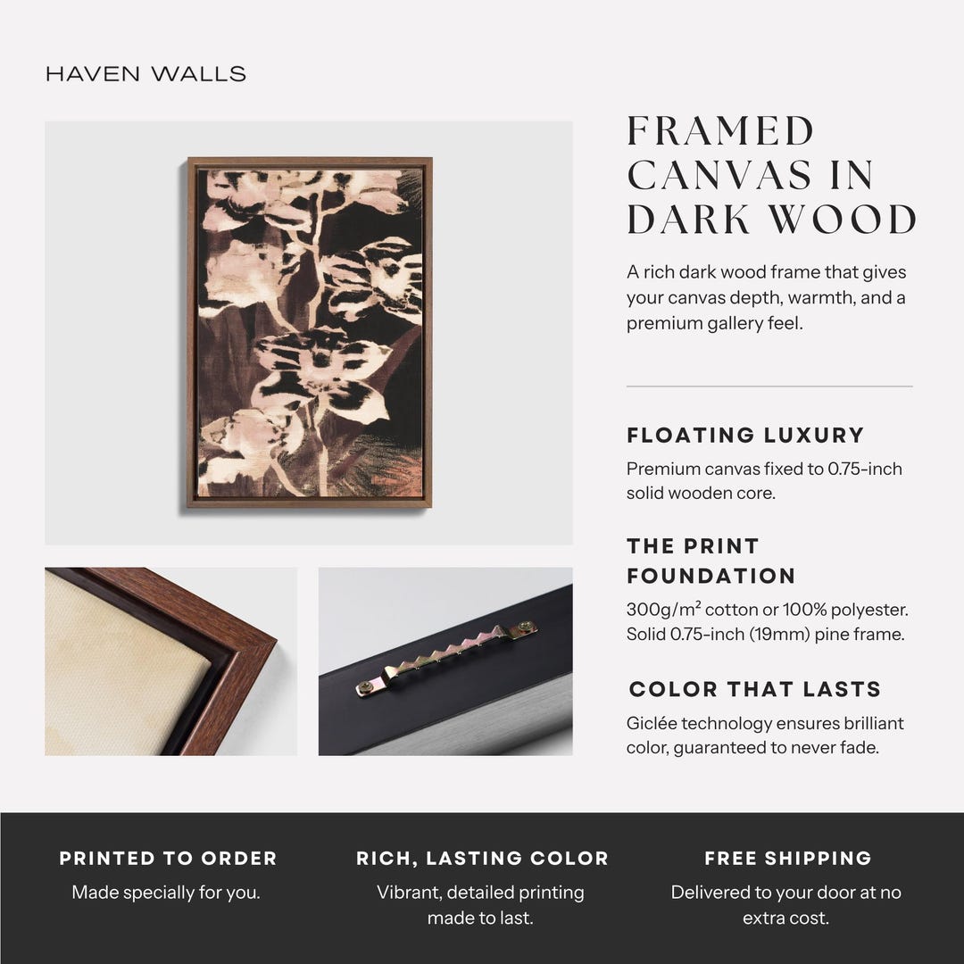 Moody Orchid Floral Canvas - Haven Walls