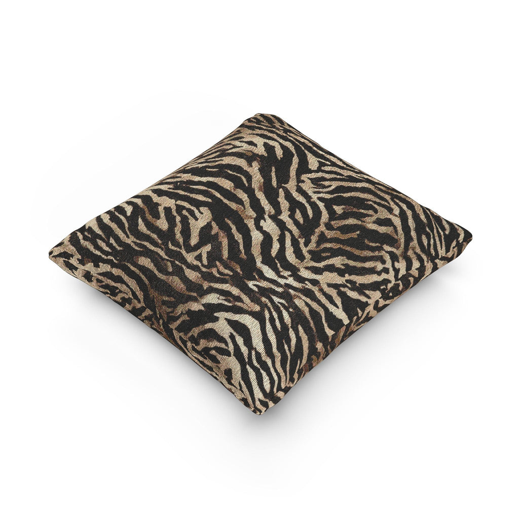 Neutral Zebra Print Woven Throw Pillow with Insert - Haven Walls