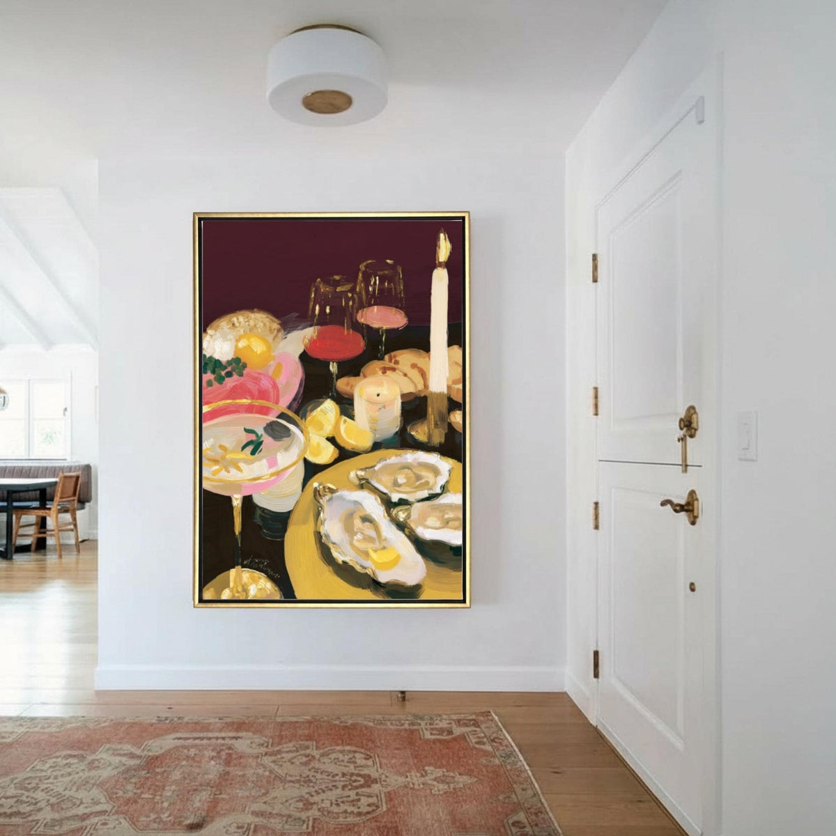 Oysters & Wine Canvas - Haven Walls