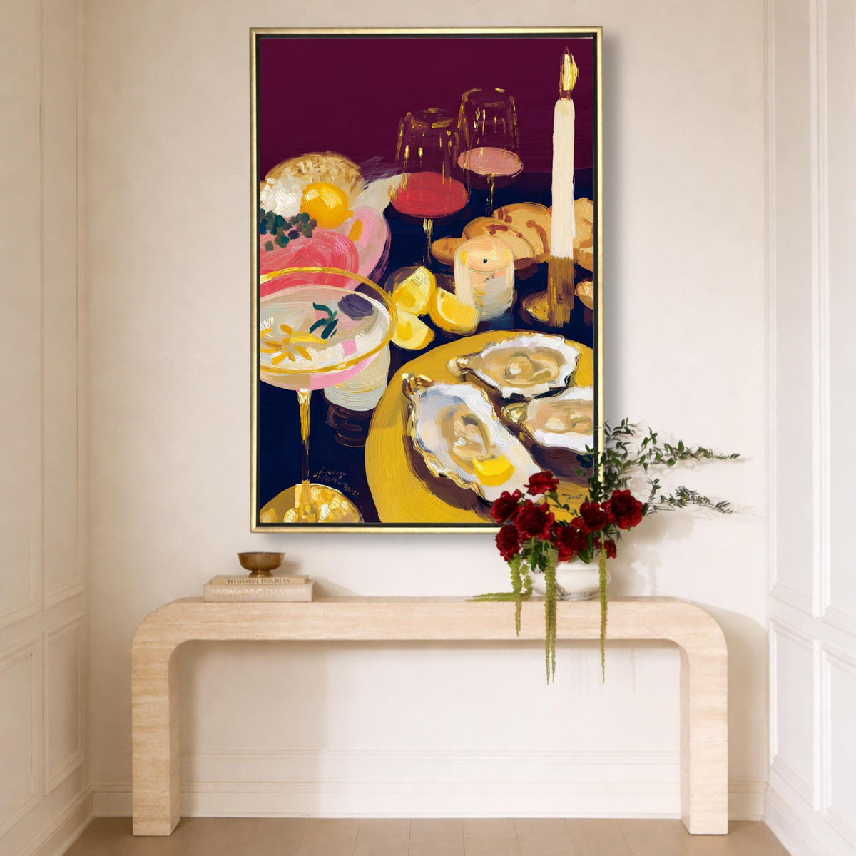 Oysters & Wine Canvas - Haven Walls