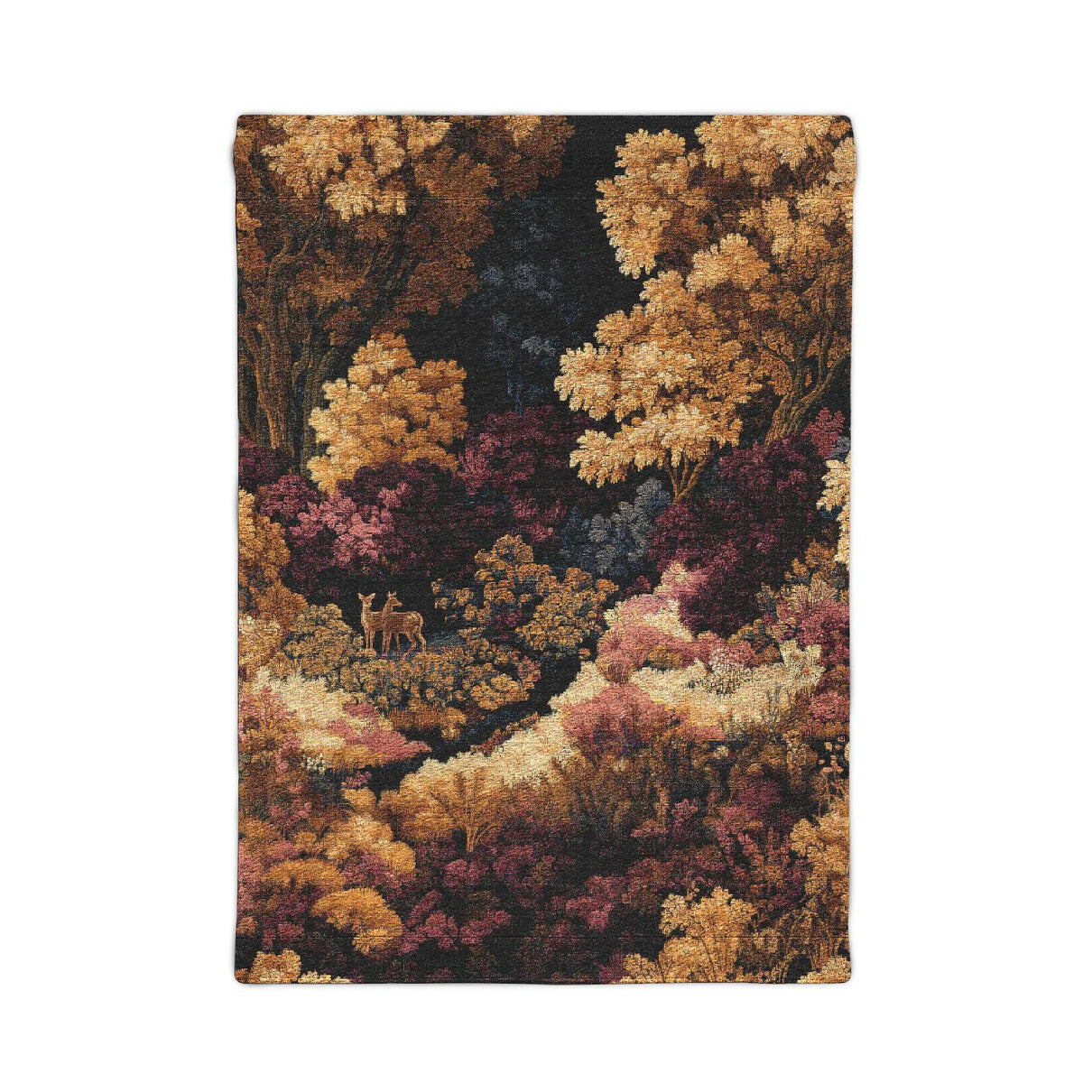 Plum & Gold Toile Wall Tapestry - Haven Walls