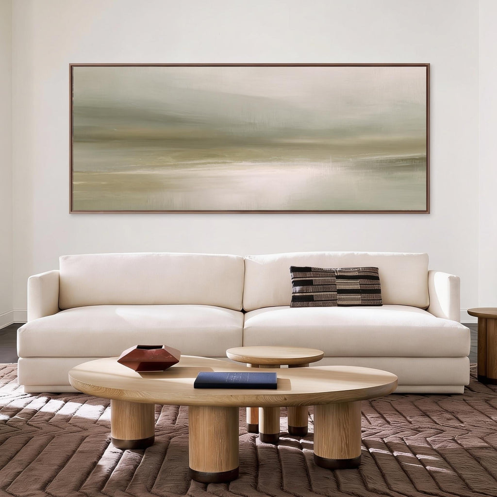 Sage Fields Panoramic Canvas - Haven Walls