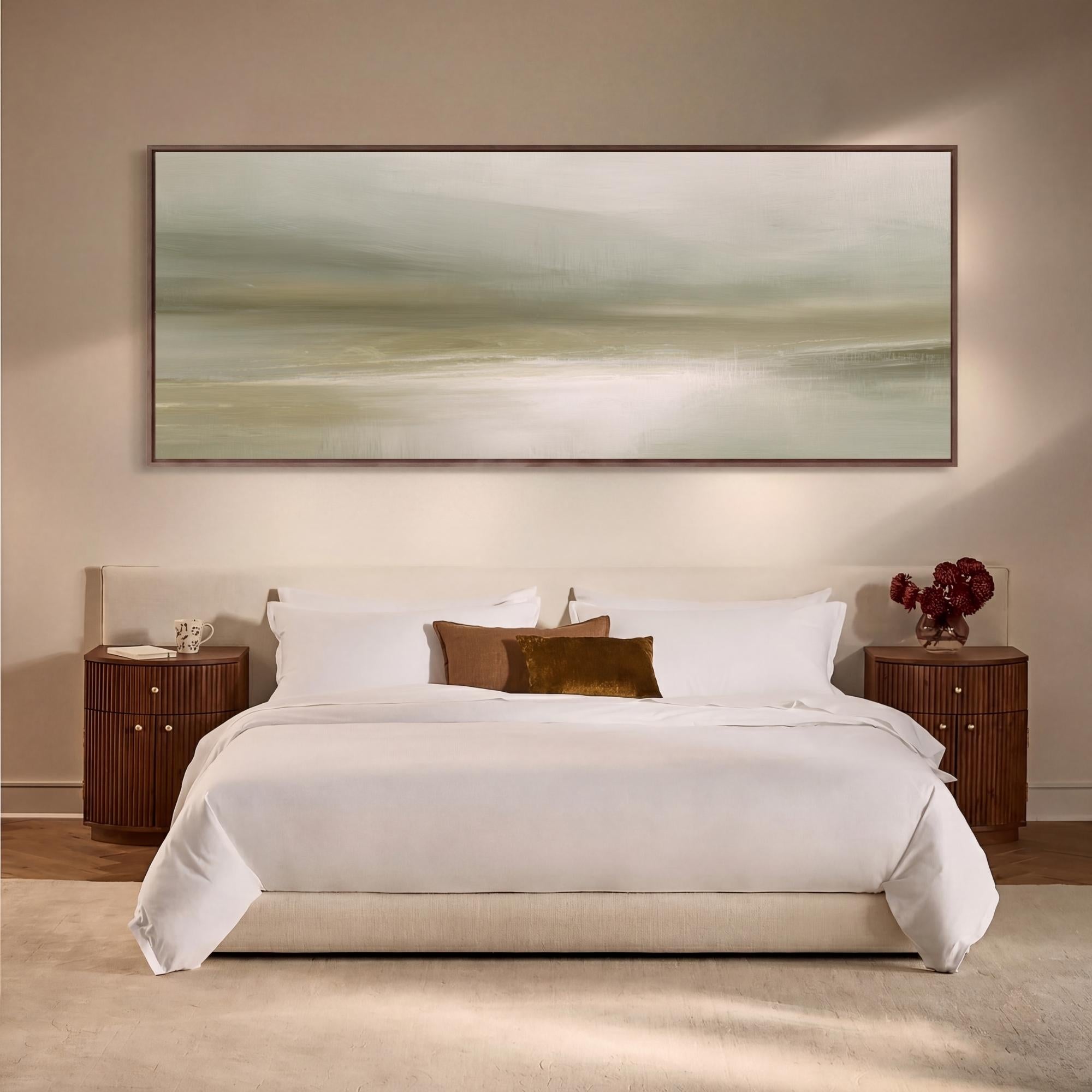 Sage Fields Panoramic Canvas - Haven Walls