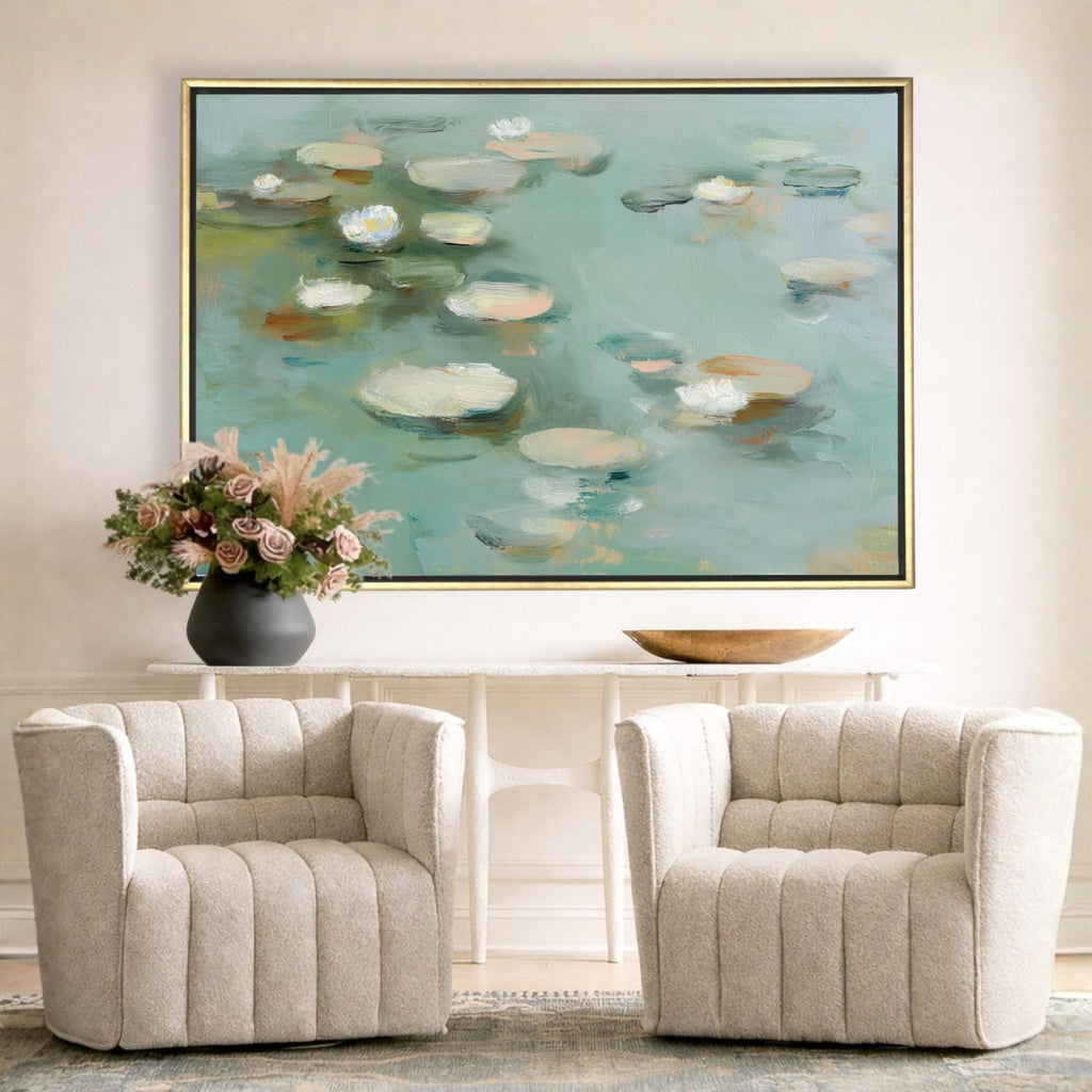 Sage Lillies Canvas - Haven Walls