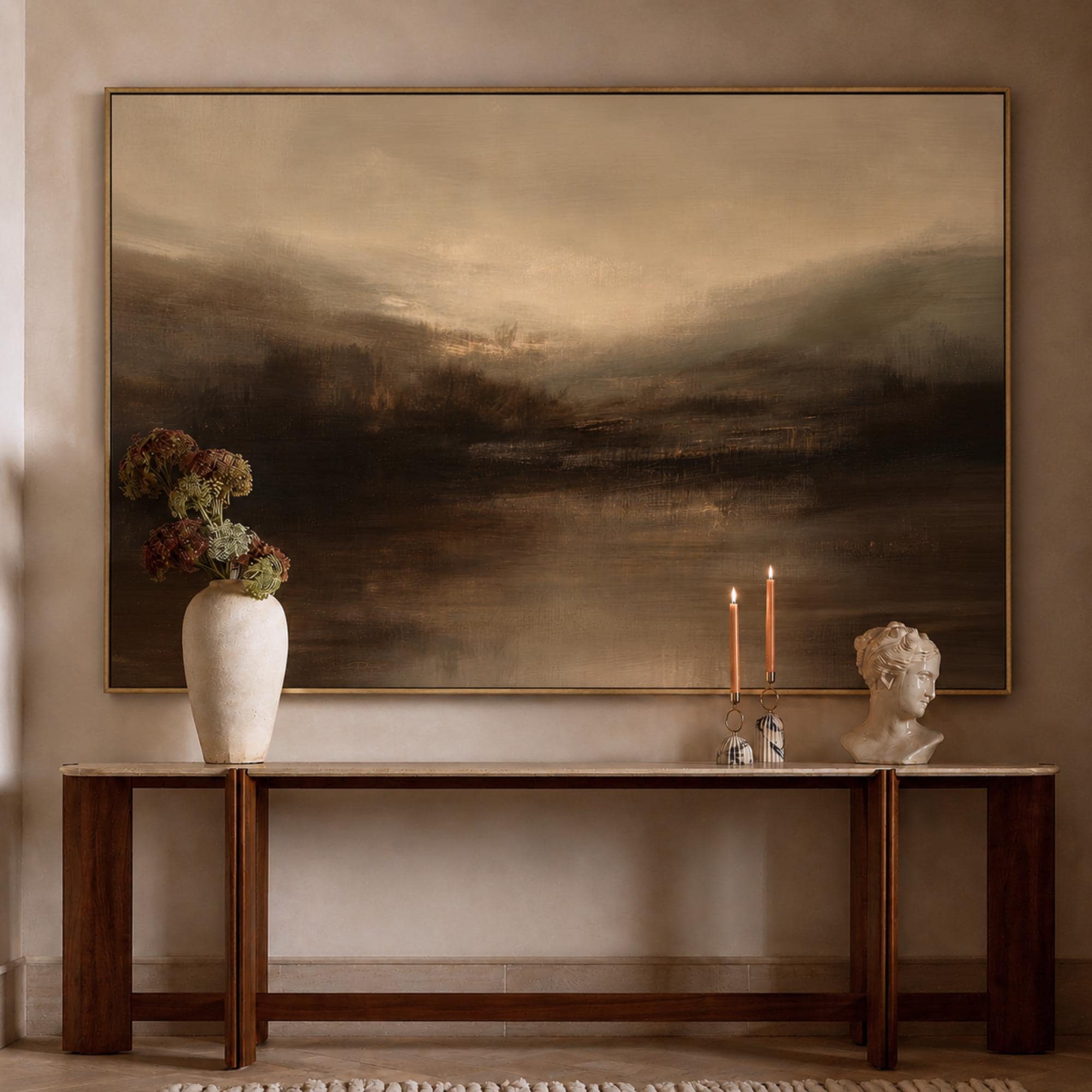Smoky Dusk Landscape Canvas - Haven Walls