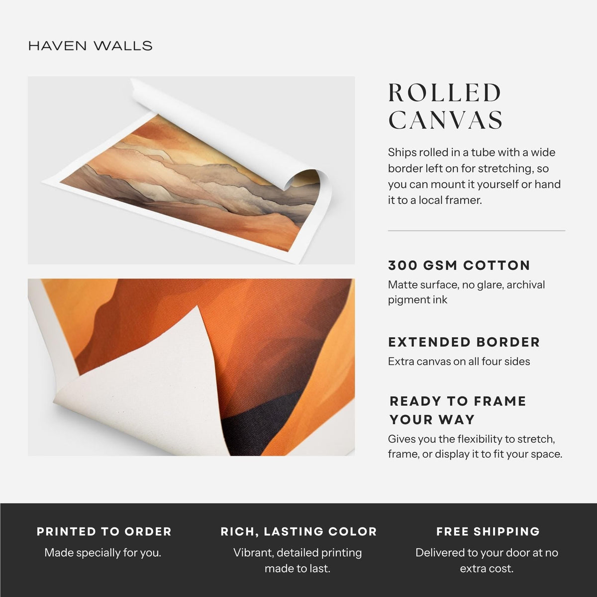 Teal & Dusty Pink Abstract Canvas - Haven Walls