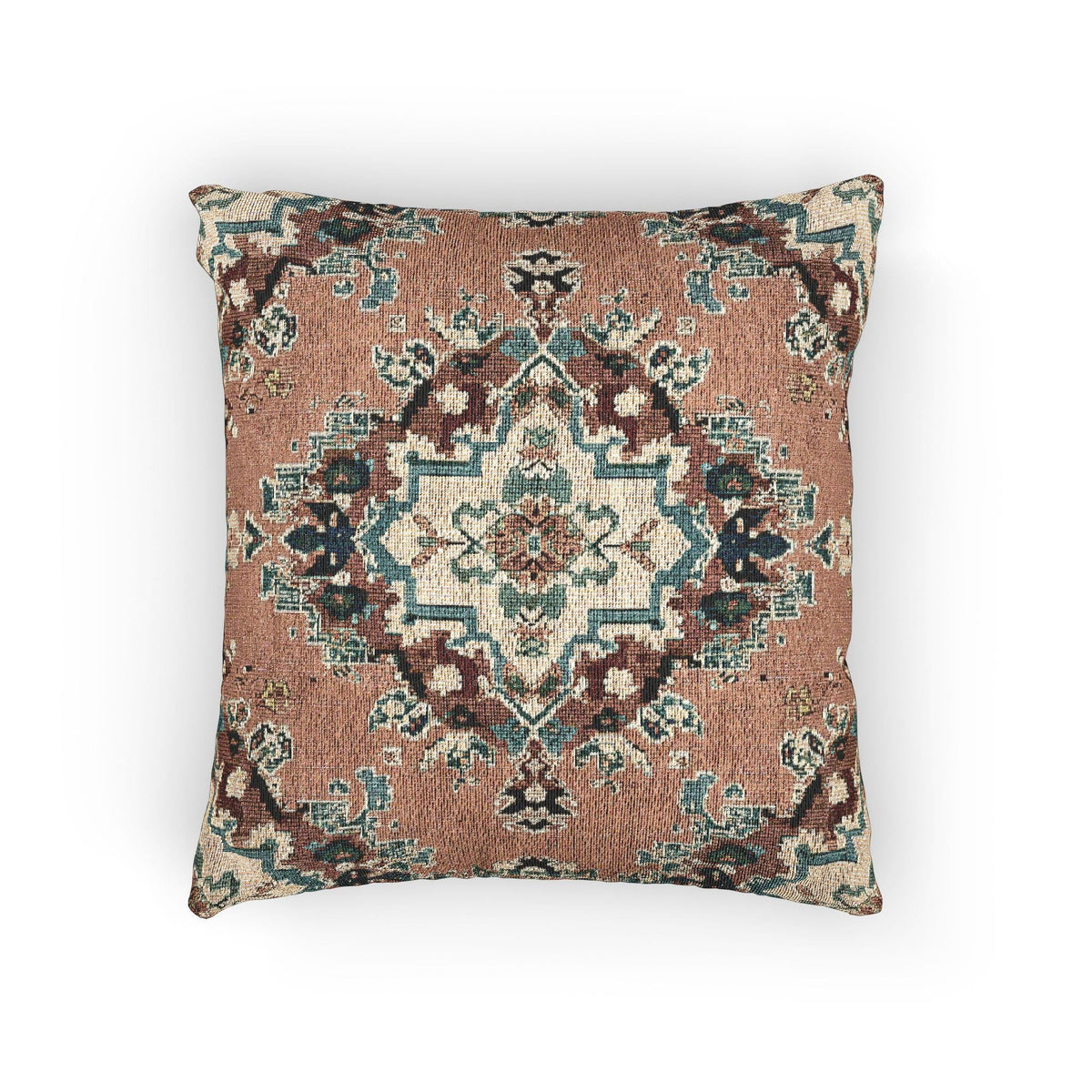 Vintage Kilim Woven Pillow with Insert, 17" x 18" - Haven Walls