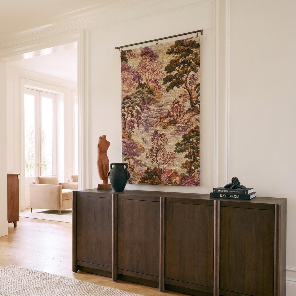 Vintage Landscape Woven Wall Tapestry - Haven Walls