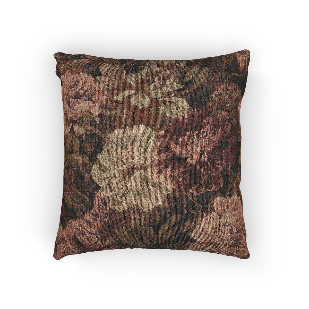 Vintage Peony Woven Pillow with Insert, 17" x 18" - Haven Walls