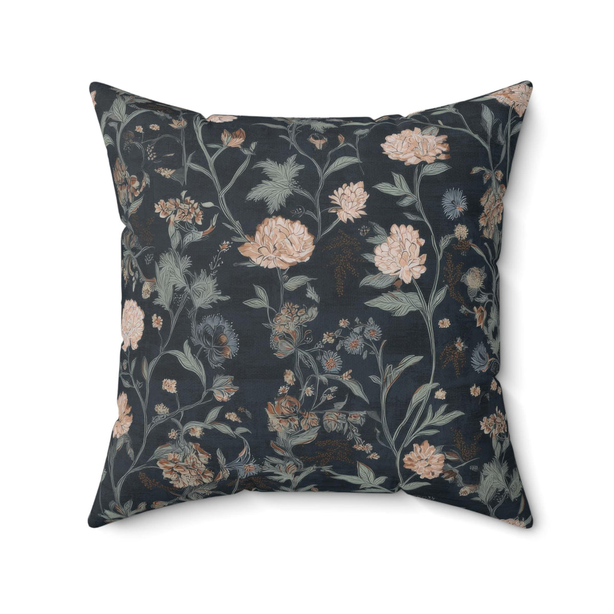 Whimsigoth Baroque Faux Linen Throw Pillow with Insert - Haven Walls