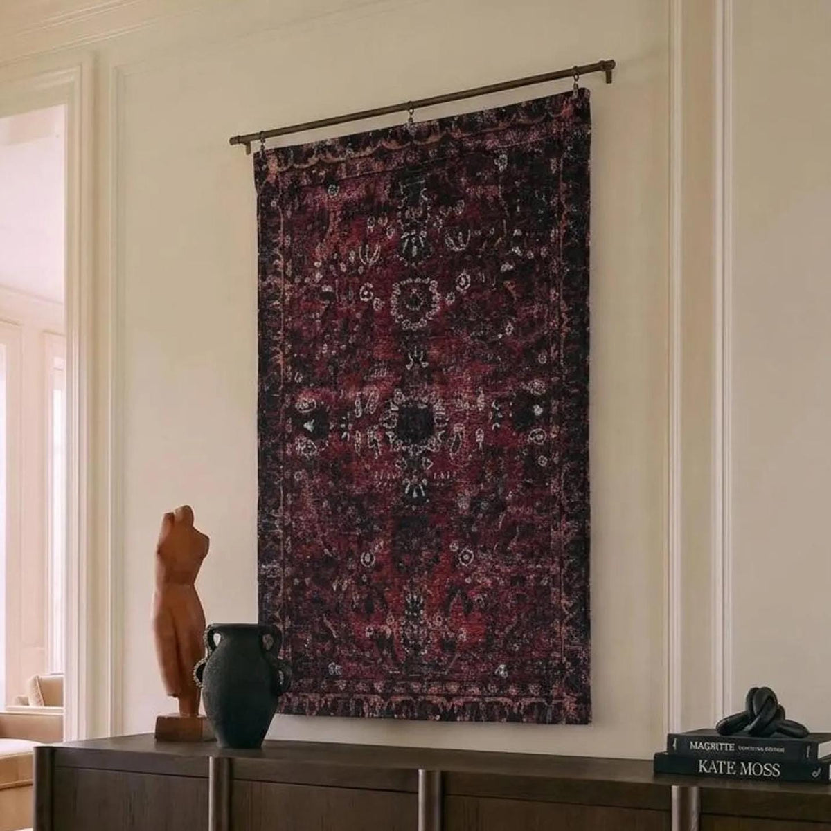 Woven Persian-Inspired Wall Tapestry 26" x 36" - Haven Walls