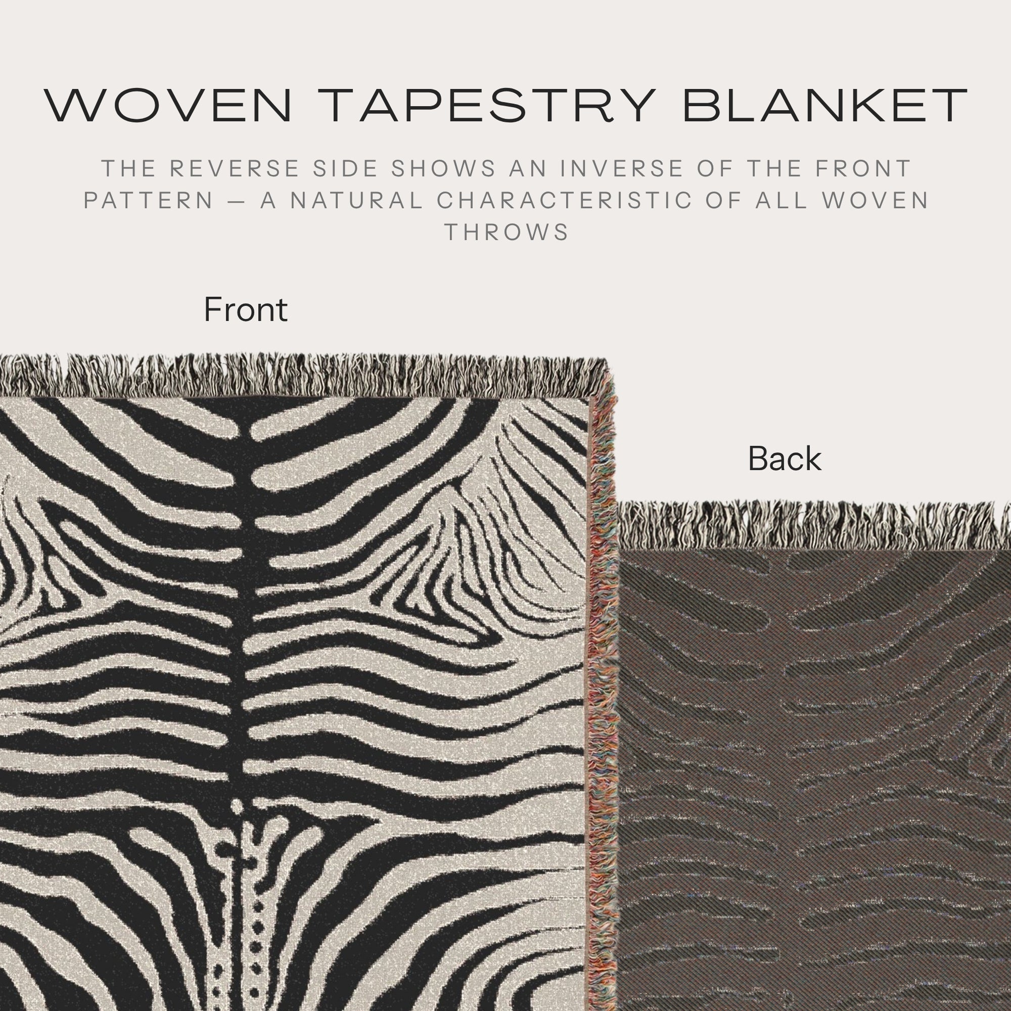 Zebra Stripe Woven Throw Blanket - Haven Walls
