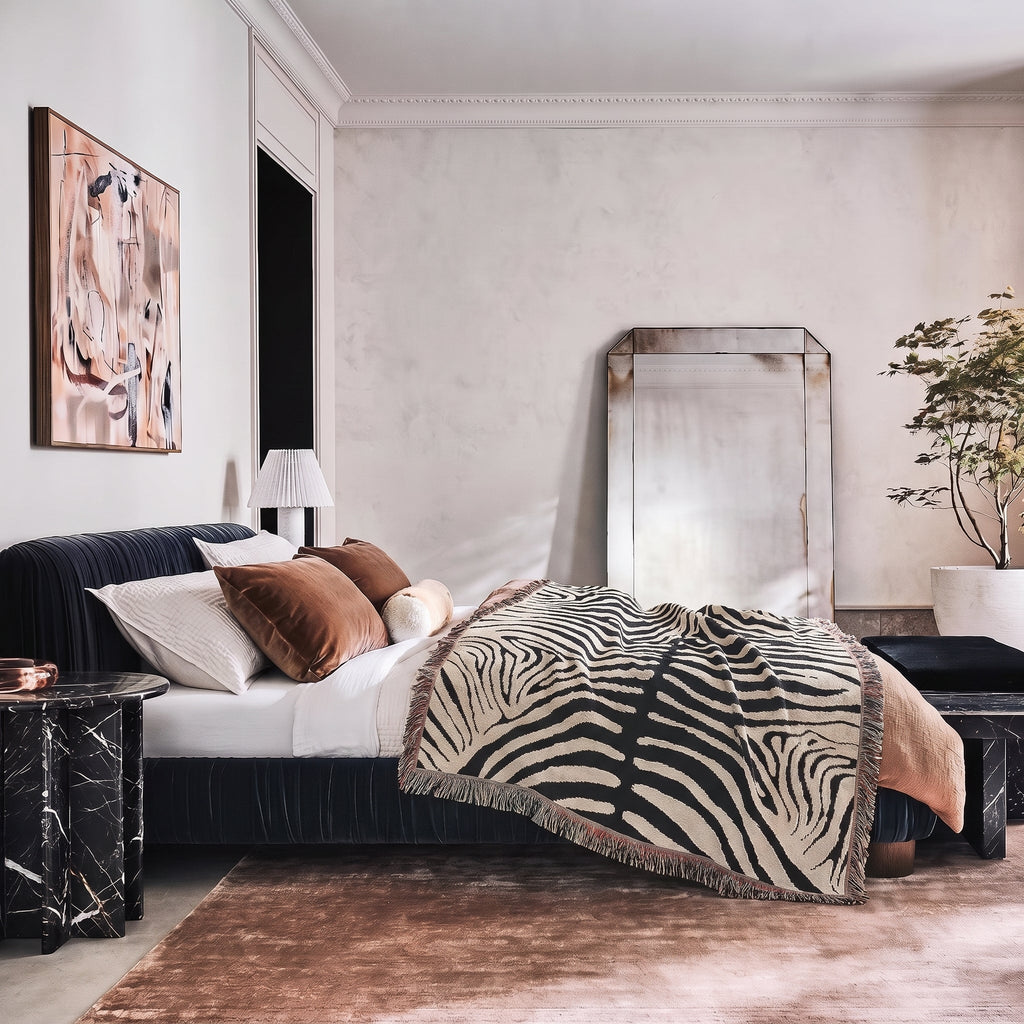 Zebra Stripe Woven Throw Blanket - Haven Walls